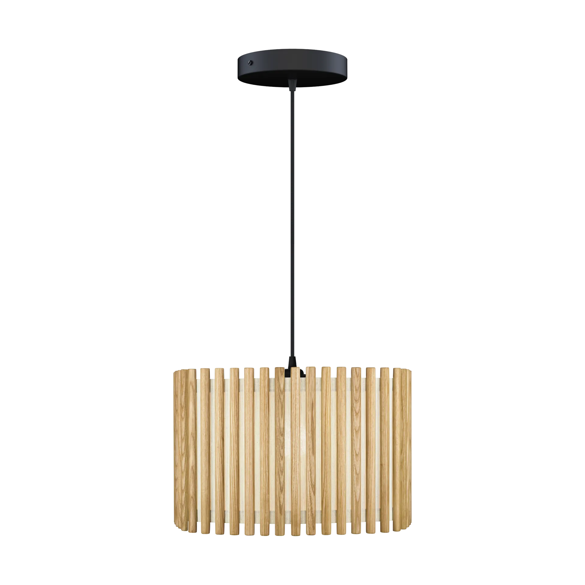 Komorebi Pendelleuchte large, Square oak-Schwarz Umage