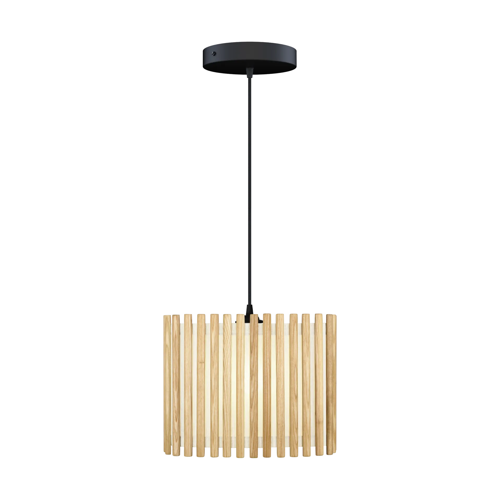 Komorebi Pendelleuchte medium, Rectangular Eiche-Schwarz Umage