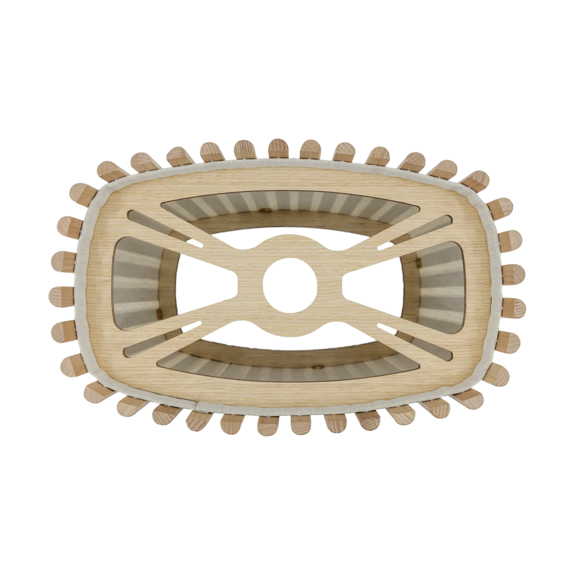Komorebi Pendelleuchte medium, Rectangular Eiche-Schwarz Umage