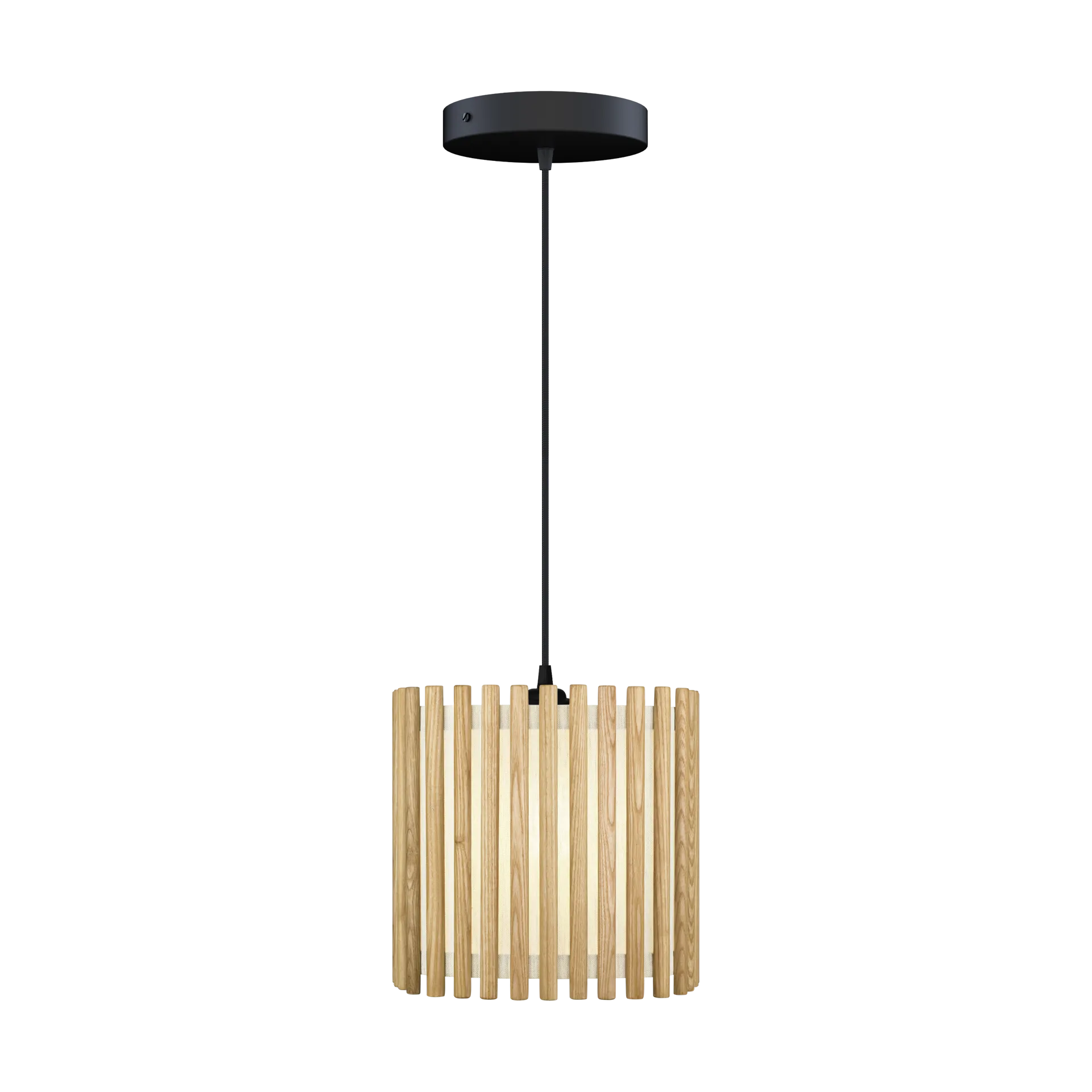 Komorebi Pendelleuchte medium, Square oak-Schwarz Umage
