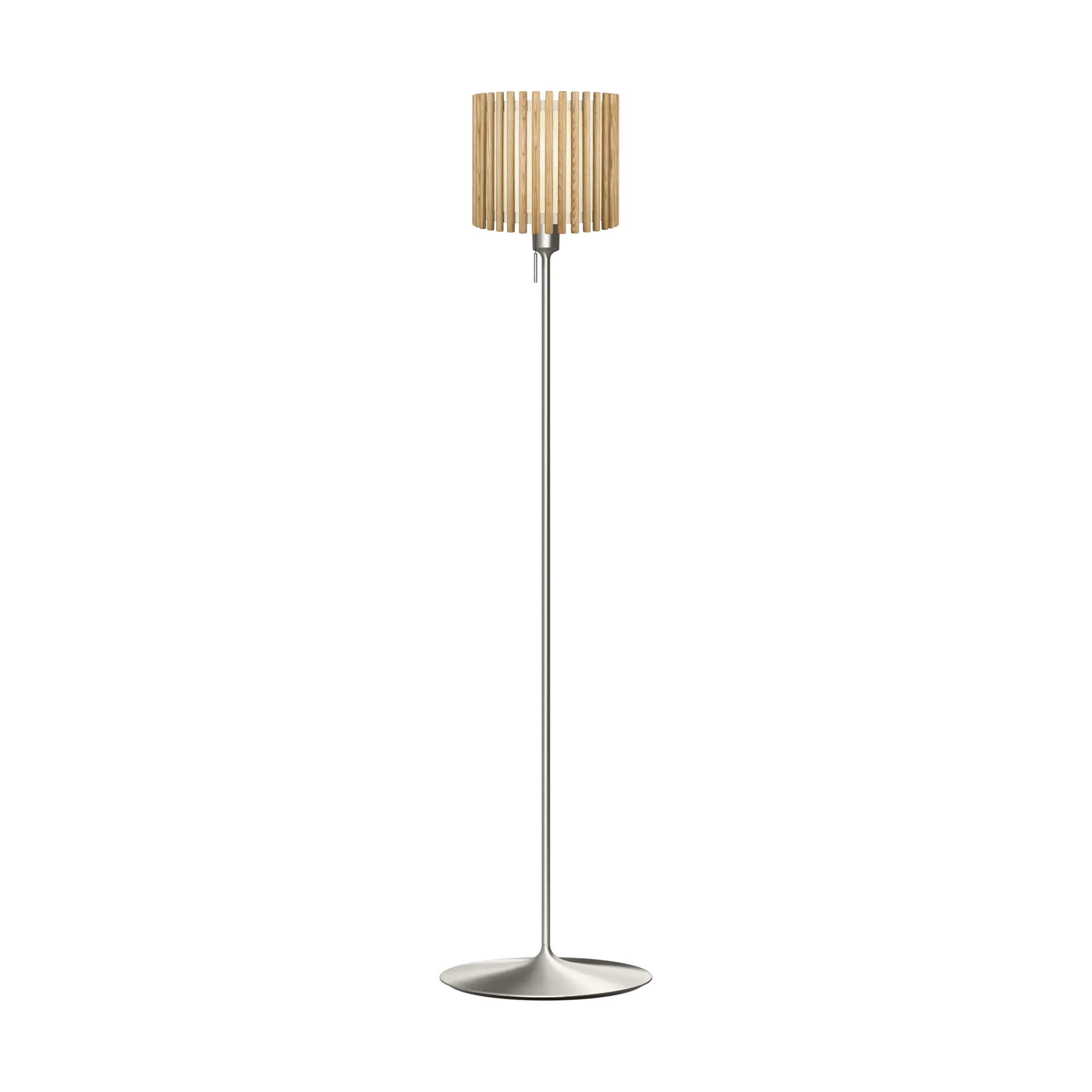 Komorebi Stehleuchte medium, Circle oak-Bürsteter Stahl Umage