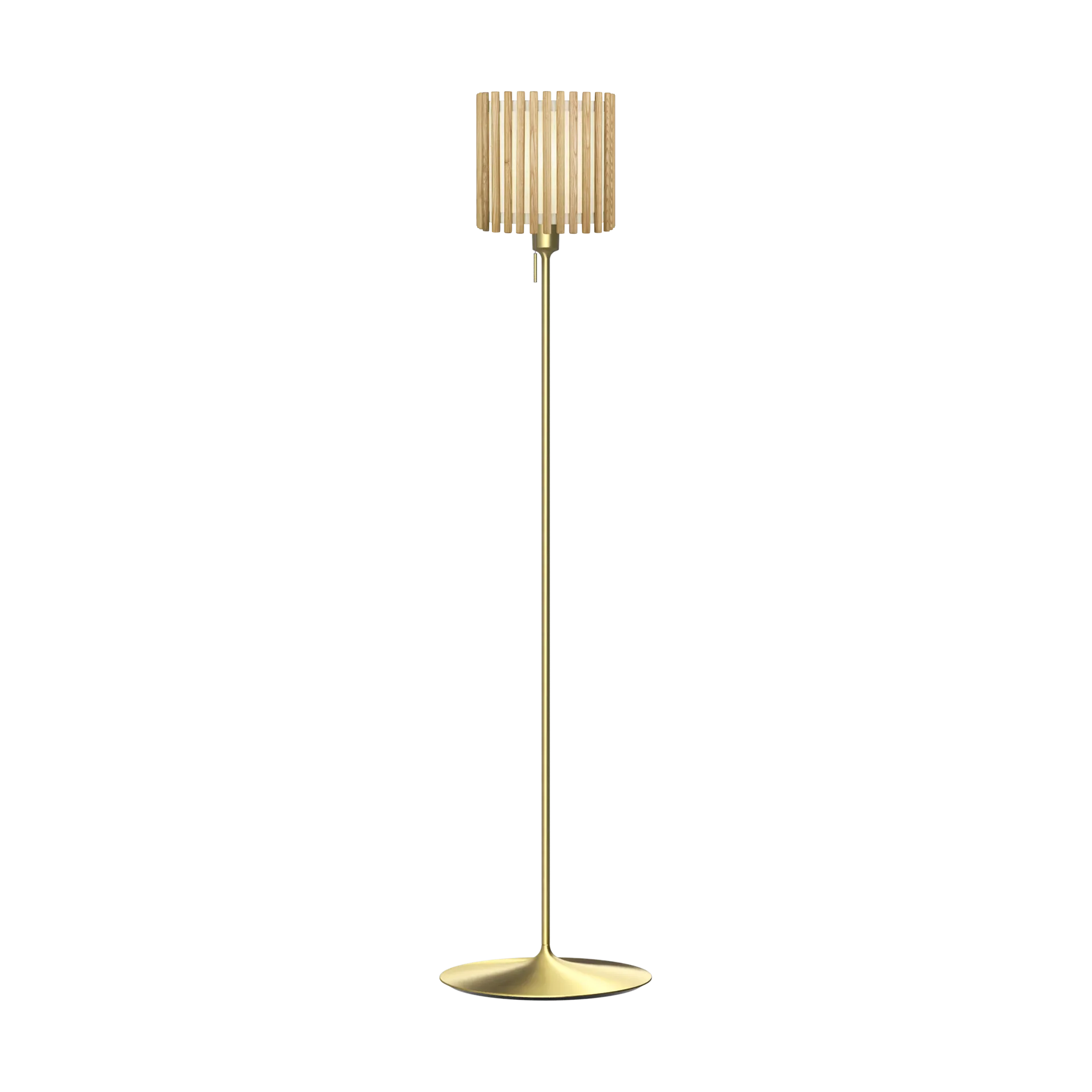 Komorebi Stehleuchte medium, Square oak-Borstad Messing Umage