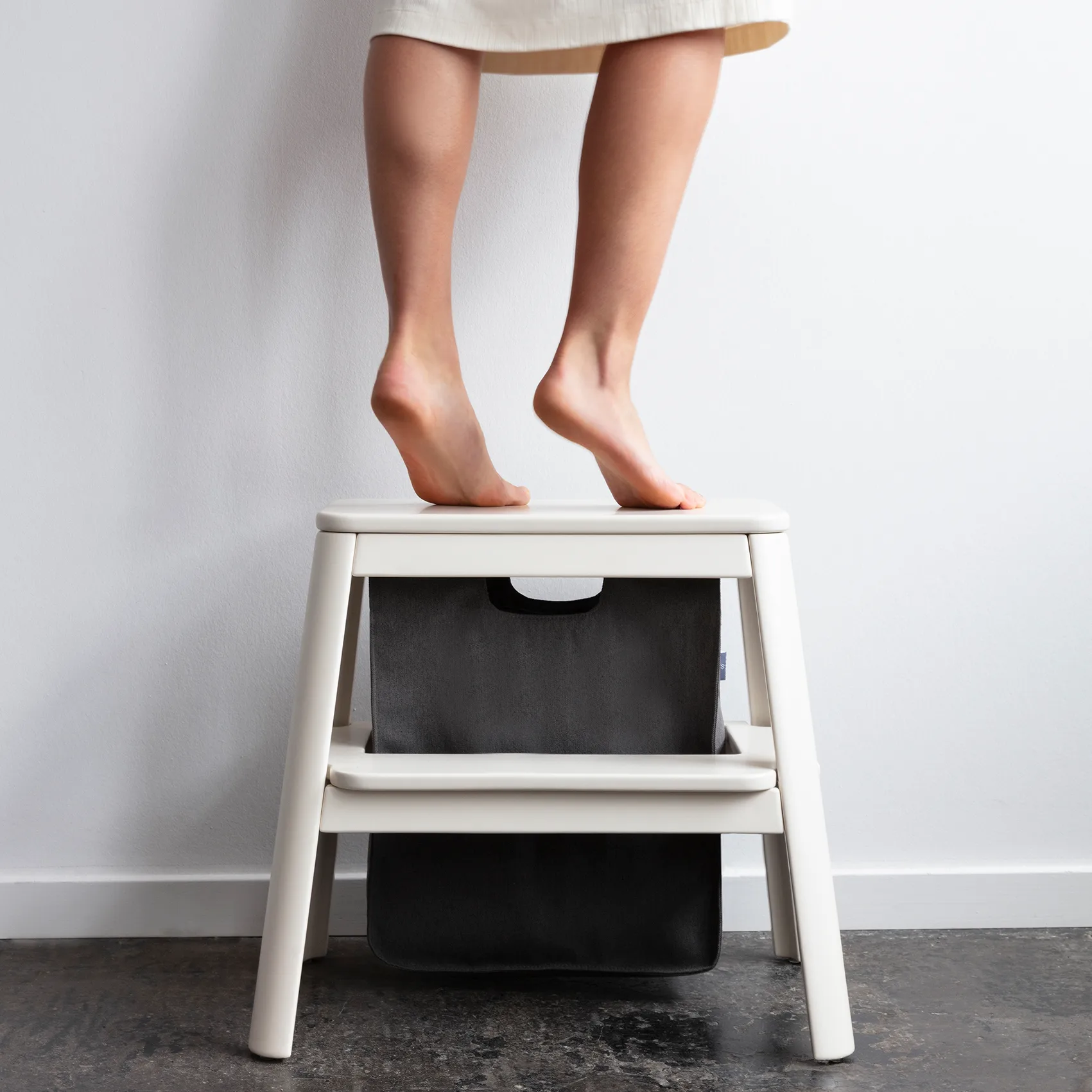 Step it up Hocker, Pearl white Umage
