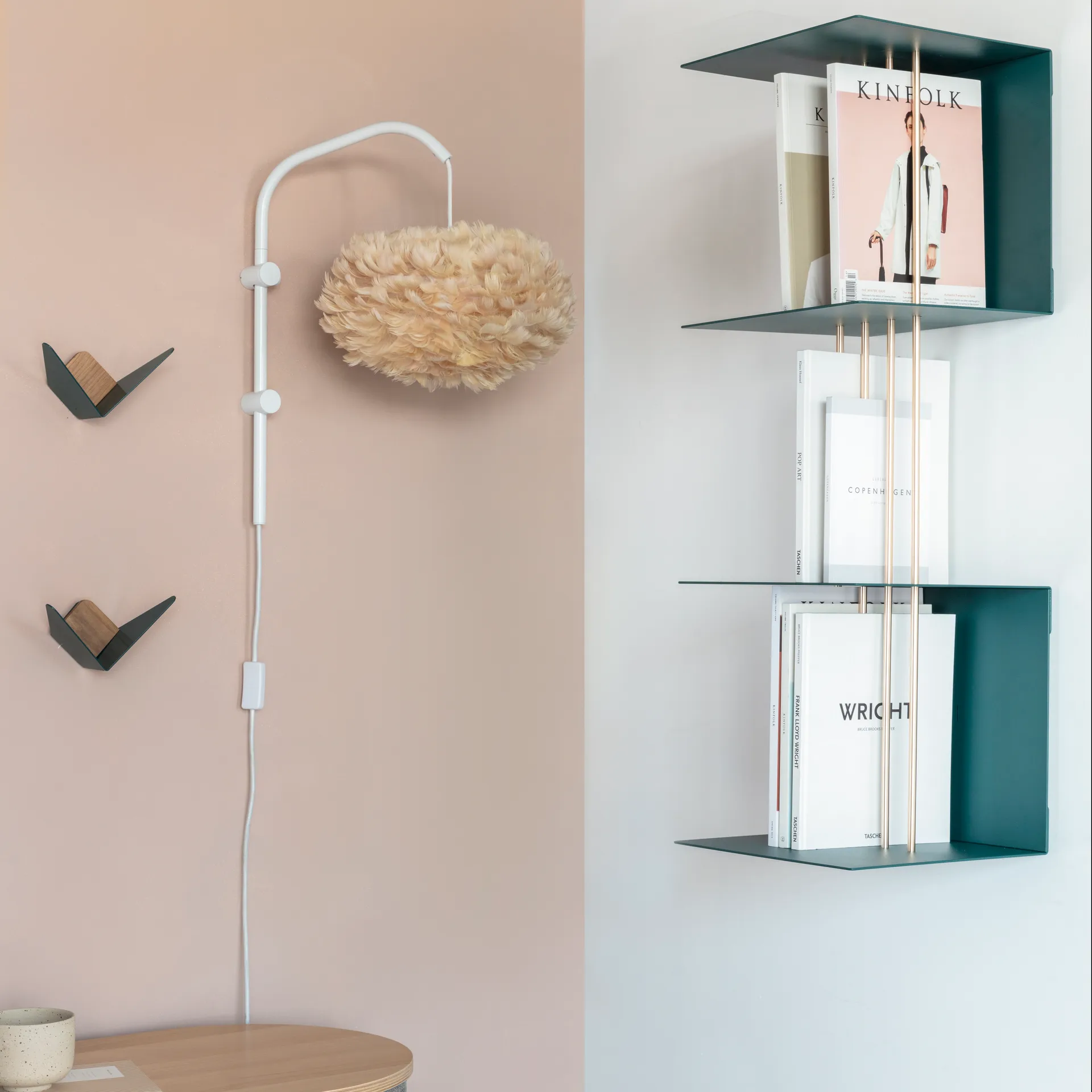 Teaser Wandregal, Petrol blue Umage