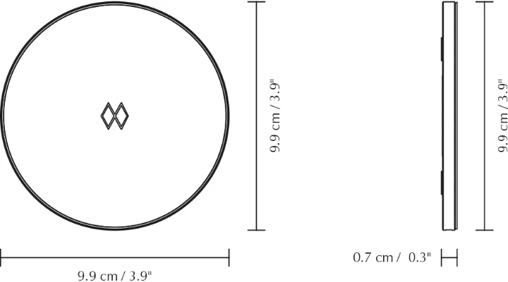 Unifier kabelloses Ladegerät, Black-chrome Umage