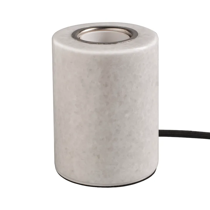 Marble Lampenfuß - Weiß glänzend, Ø8x10,5 cm - Unison