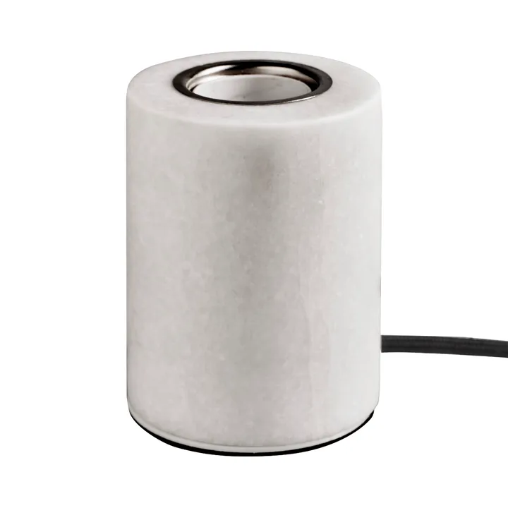 Marble Lampenfuß - Weiß seidenmatt, Ø8×10,5 cm - Unison