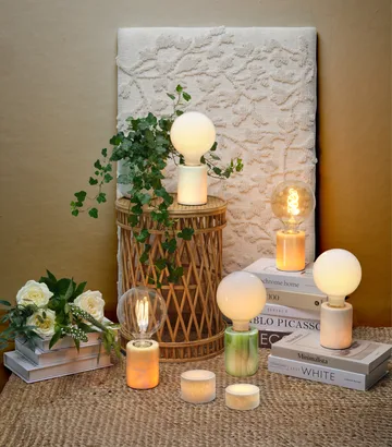 Marble Lampenfuß - Weiß seidenmatt, Ø8×10,5 cm - Unison