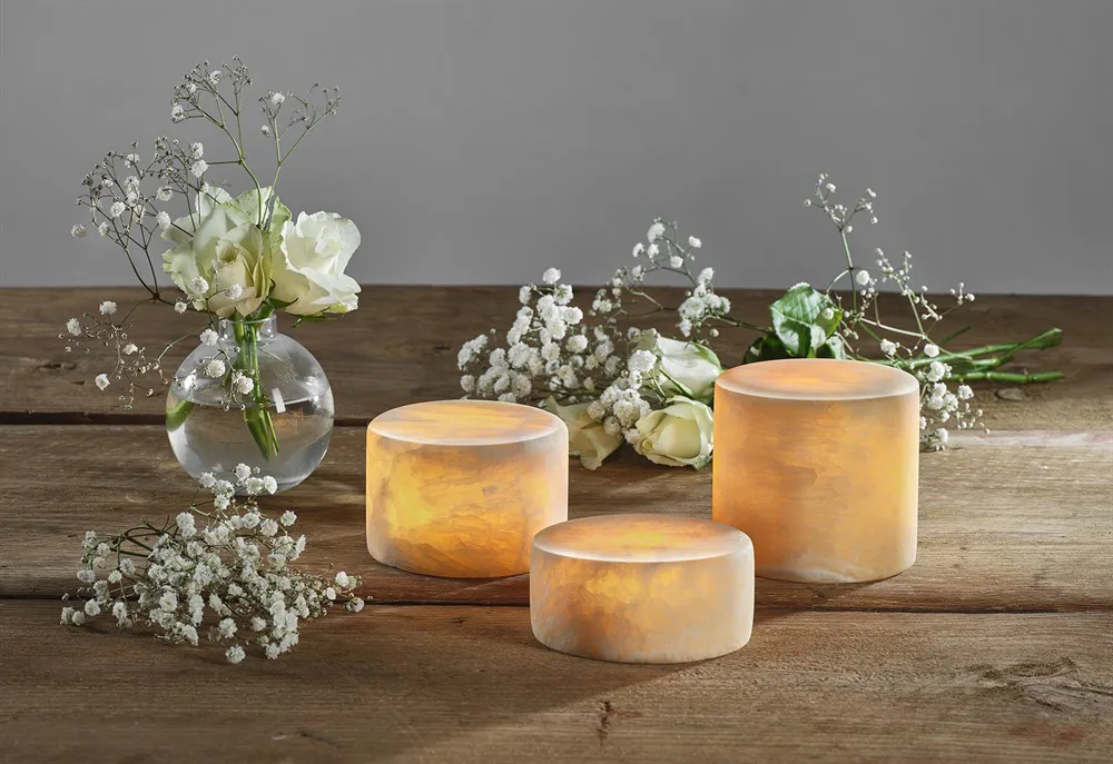 Marble Tischleuchte, Beige seidenmatt, Ø8x8 cm Unison