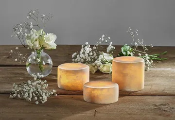 Marble Tischleuchte - Beige seidenmatt, Ø8x8 cm - Unison