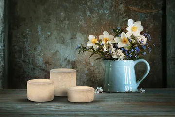 Marble Tischleuchte - Weiß seidenmatt, Ø8x4 cm - Unison