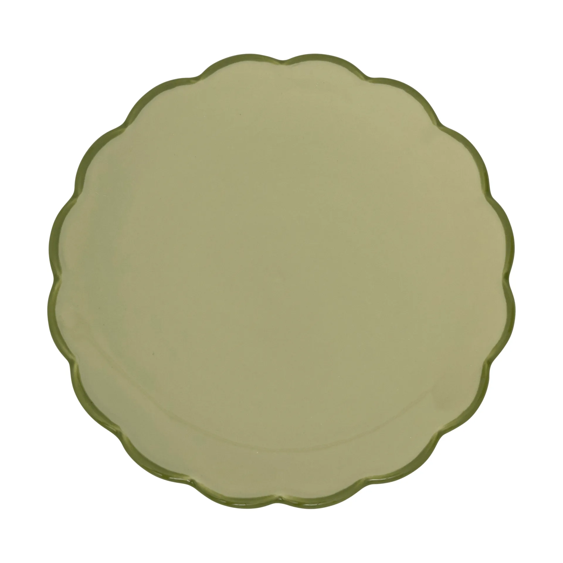 Good Morning skulptierter Teller, Blassgrün URBAN NATURE CULTURE