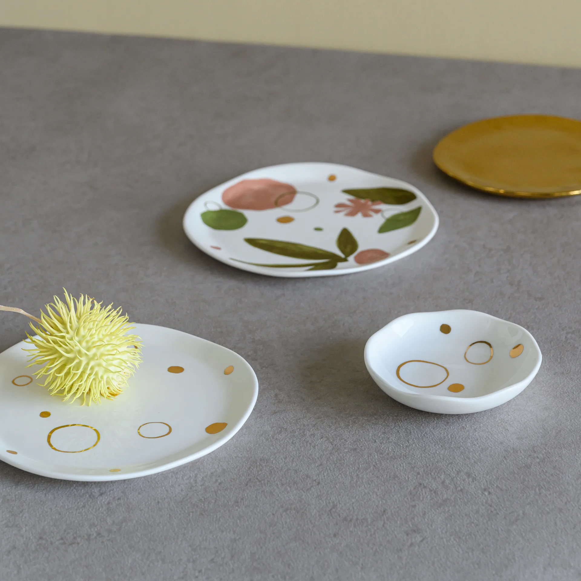 Good Morning Teller 10 x 10,5cm gold, Circle Gold URBAN NATURE CULTURE