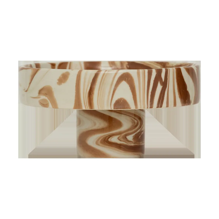 URBAN NATURE CULTURE Moon Dekorationsschale Ø26 cm Braun-weiß