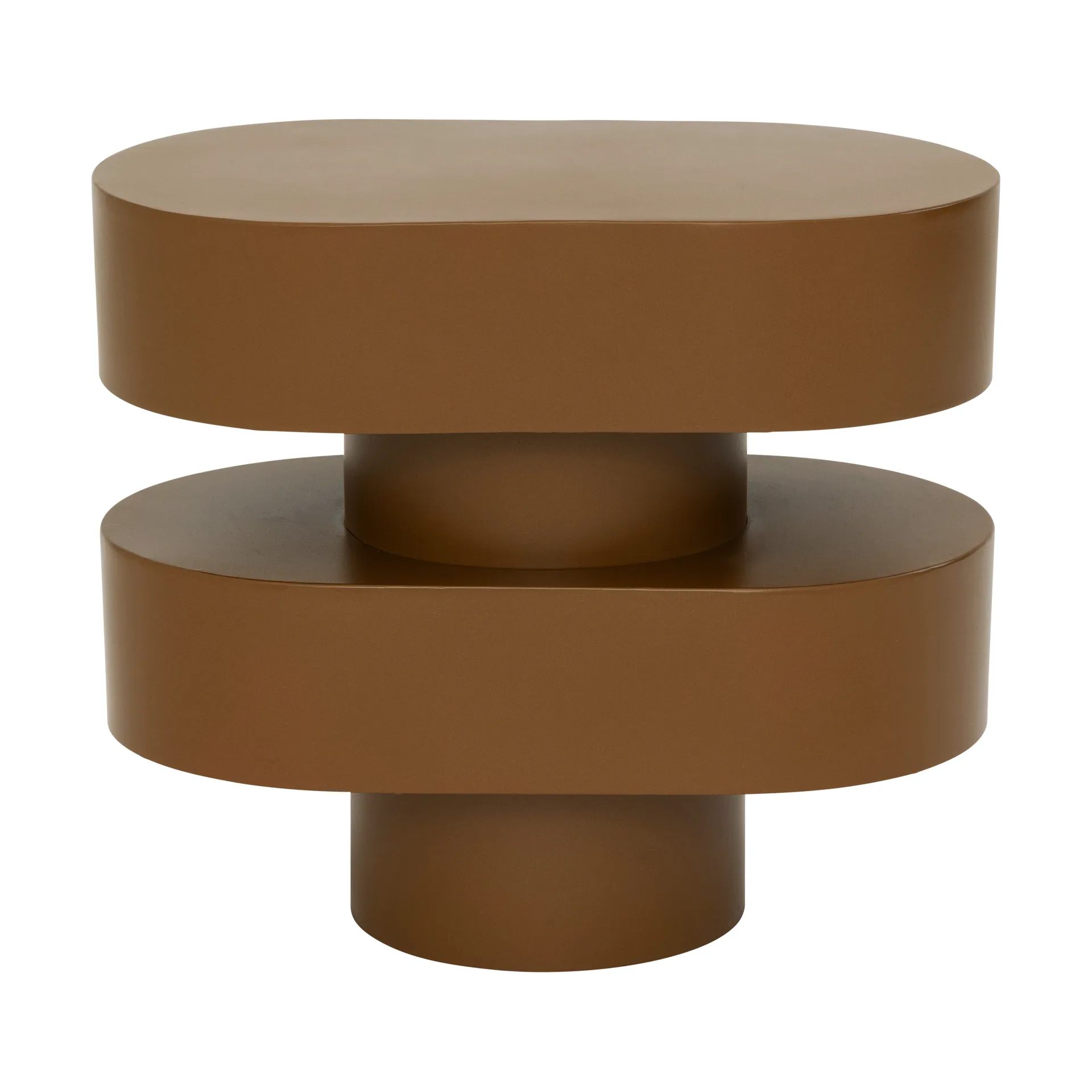 Ovaali Beistelltisch 34 cm, Golden brown URBAN NATURE CULTURE