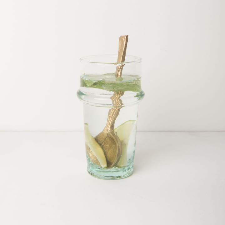 Trinkglas aus recyceltem Glas groß - Klar-grün - URBAN NATURE CULTURE