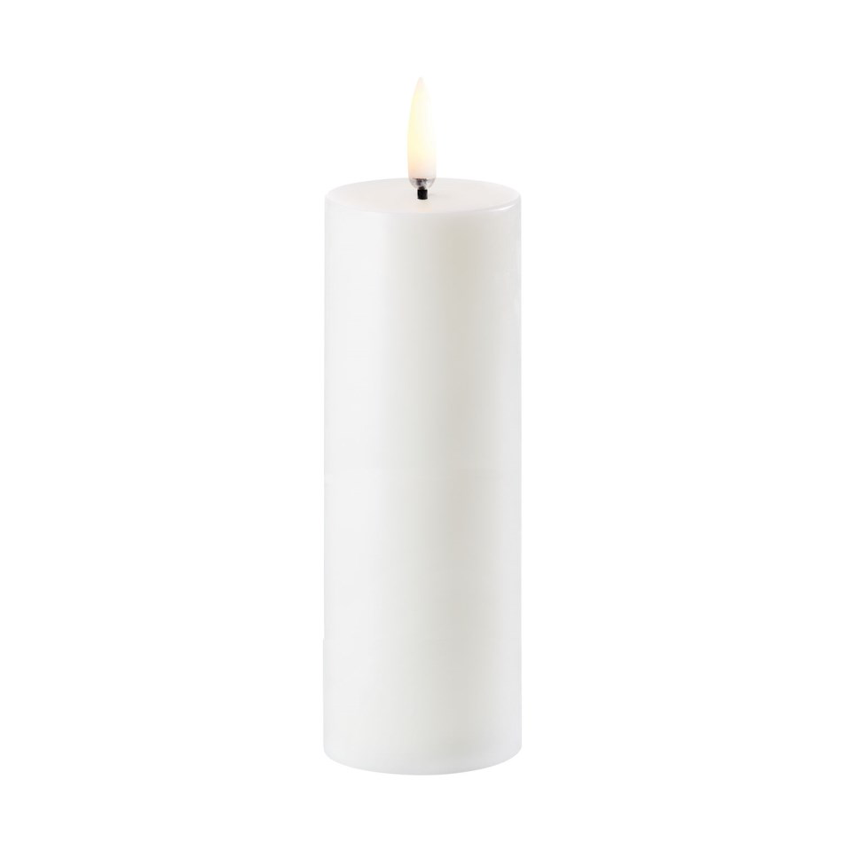 Uyuni Lighting Uyuni LED Blockkerze weiß Ø5cm 14,5 cm