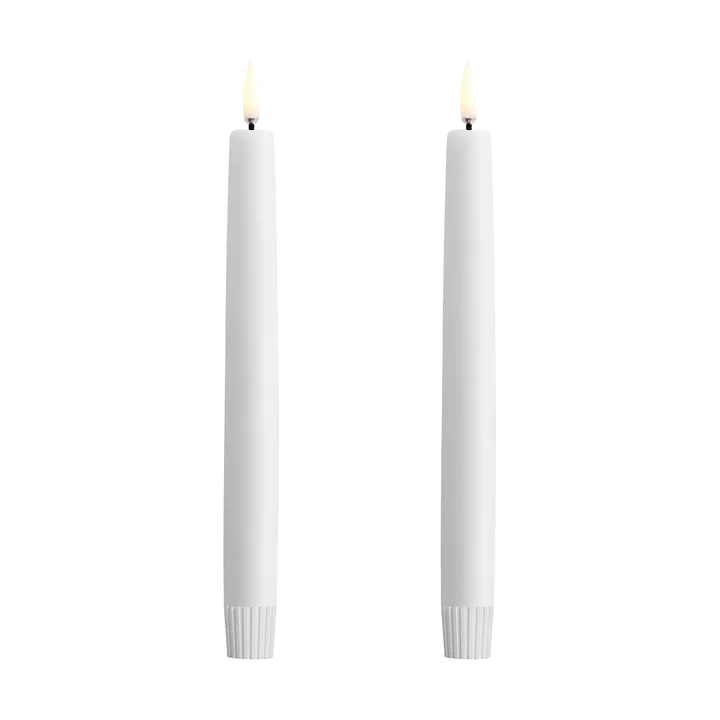 Uyuni LED Stabkerze weiß 2er Pack - Ø2,3 x 20cm - Uyuni Lighting