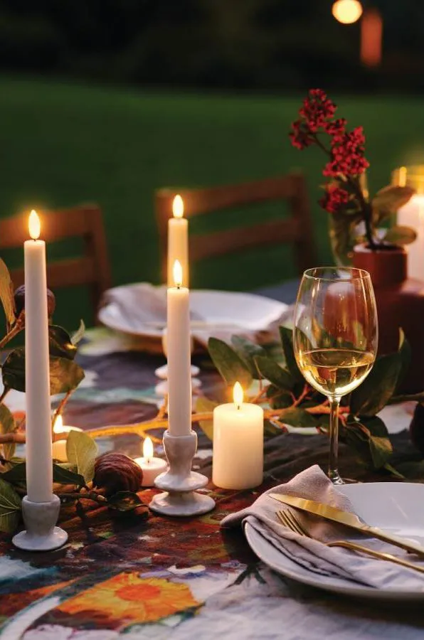 Uyuni LED Stabkerze weiß 2er Pack, 25,2 cm Uyuni Lighting