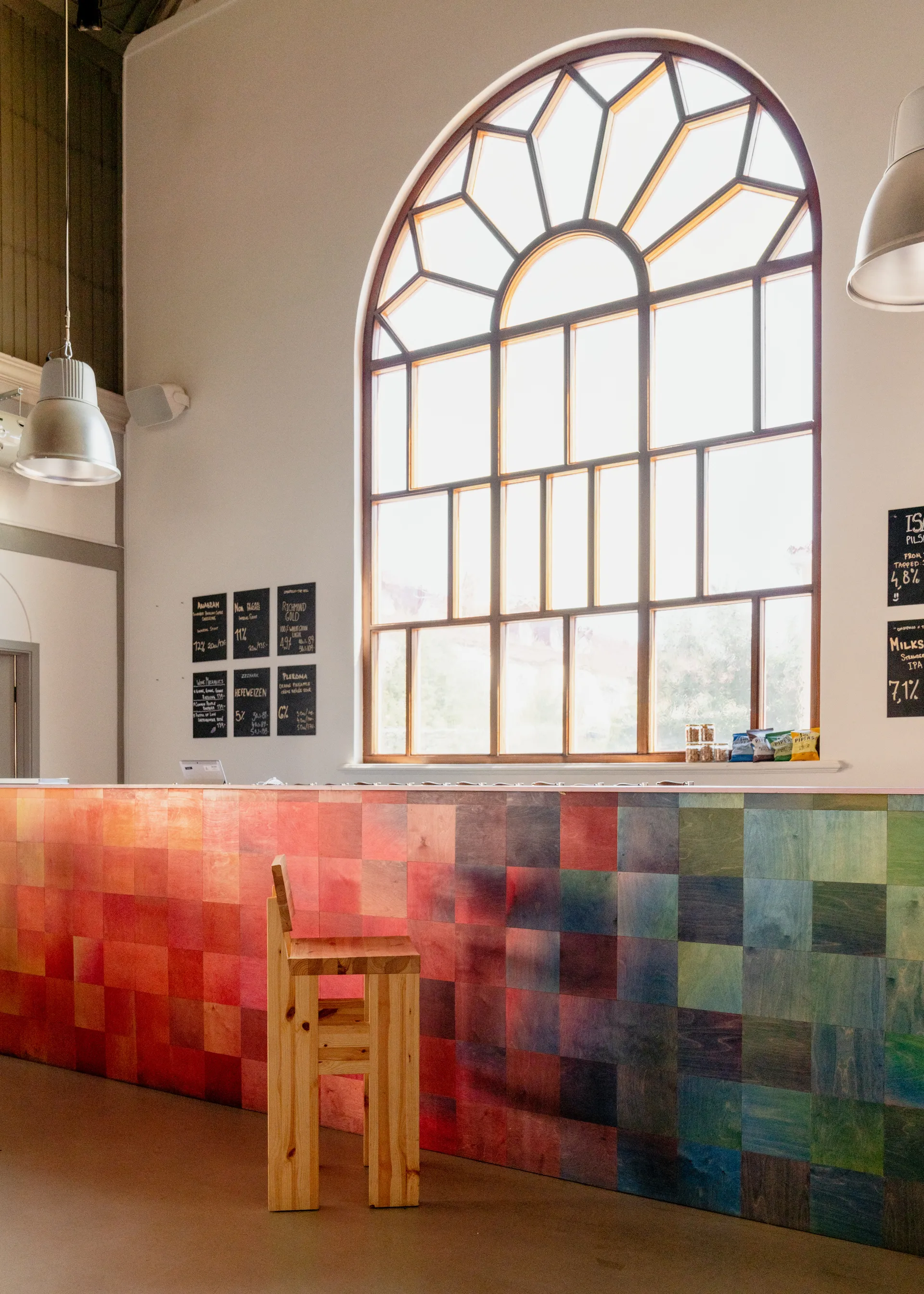 001 Bar Stool Barhocker, Matt geölwachsbehandelte Kiefer, 65 cm Vaarnii