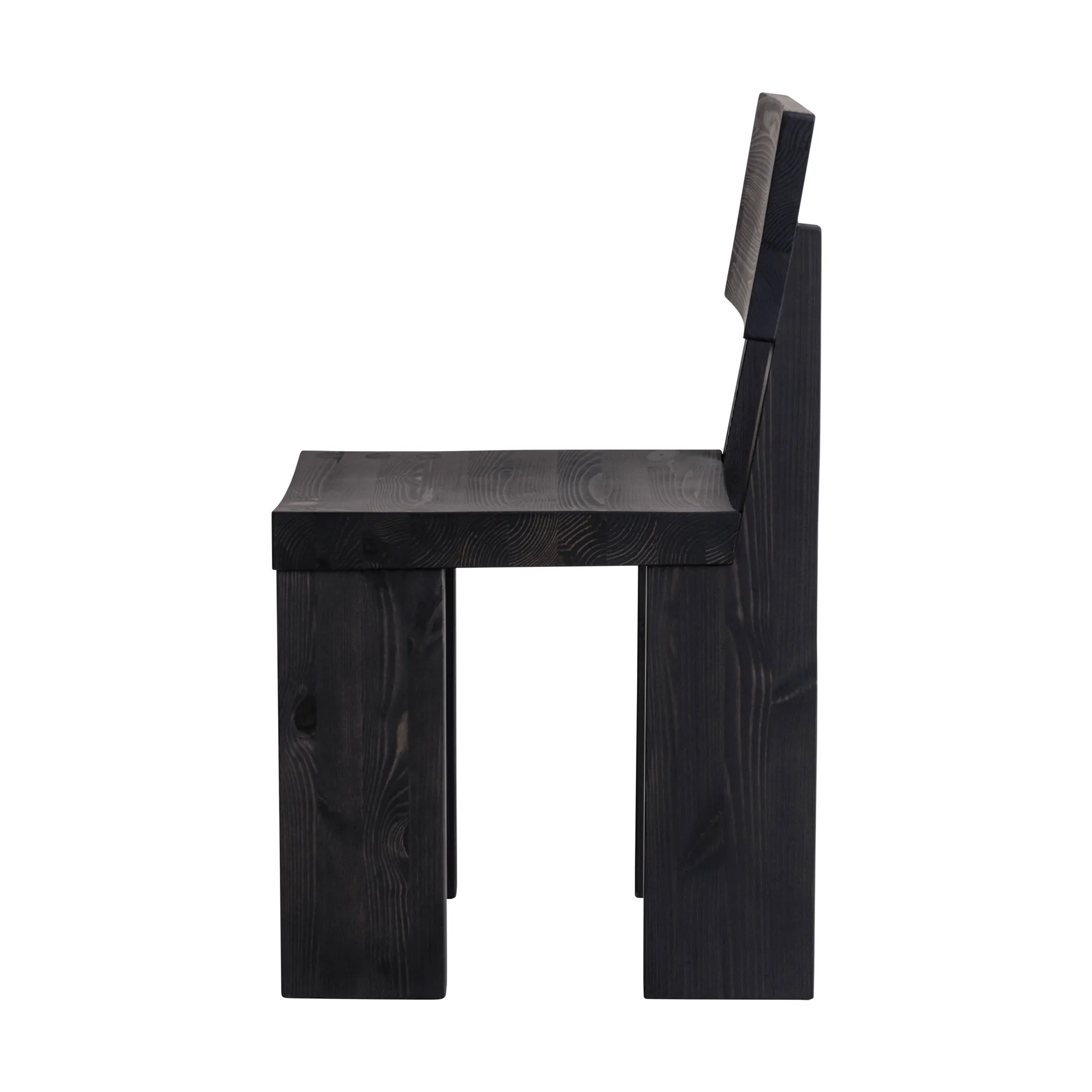 001 Dining Chair Stuhl, Schwarz gebeizte Kiefer Vaarnii