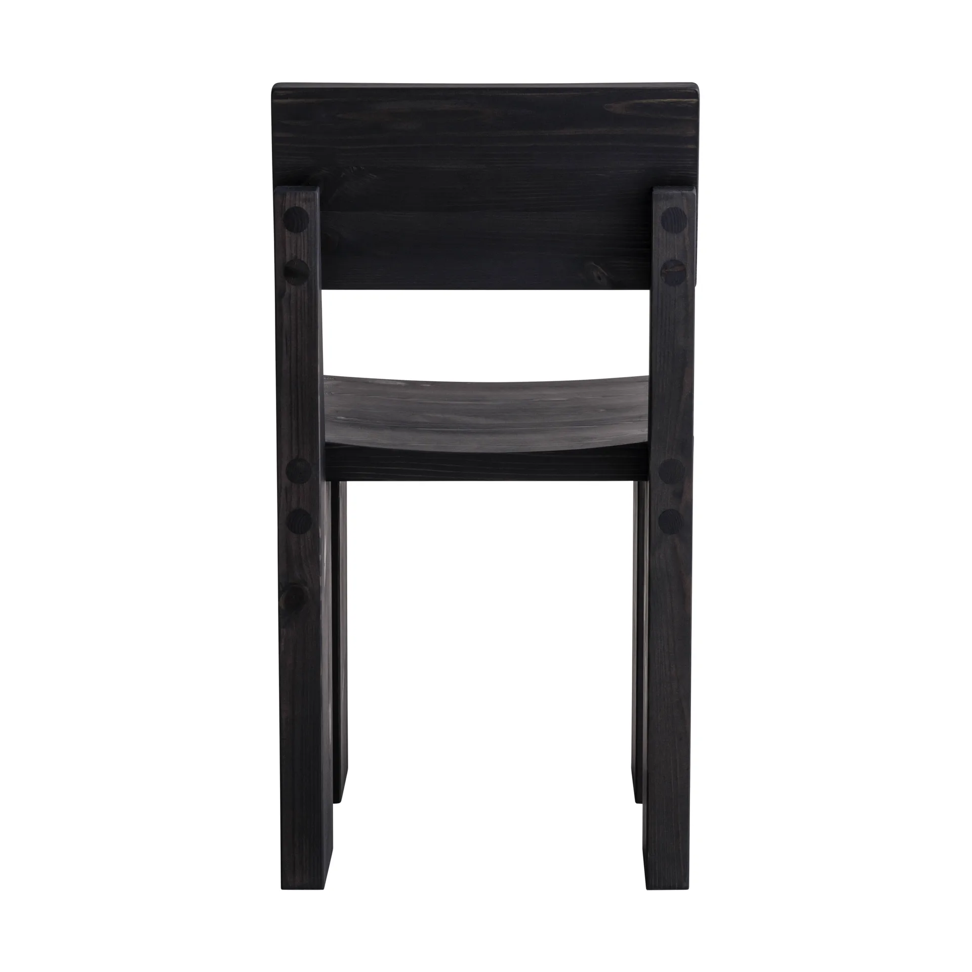 001 Dining Chair Stuhl, Schwarz gebeizte Kiefer Vaarnii