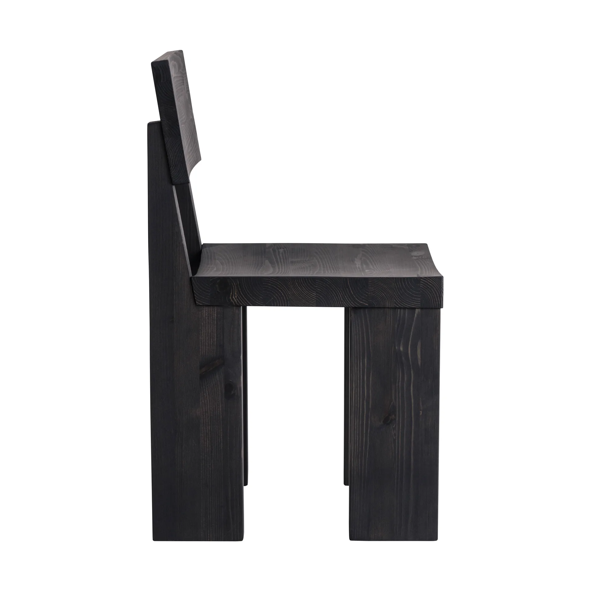 001 Dining Chair Stuhl, Schwarz gebeizte Kiefer Vaarnii