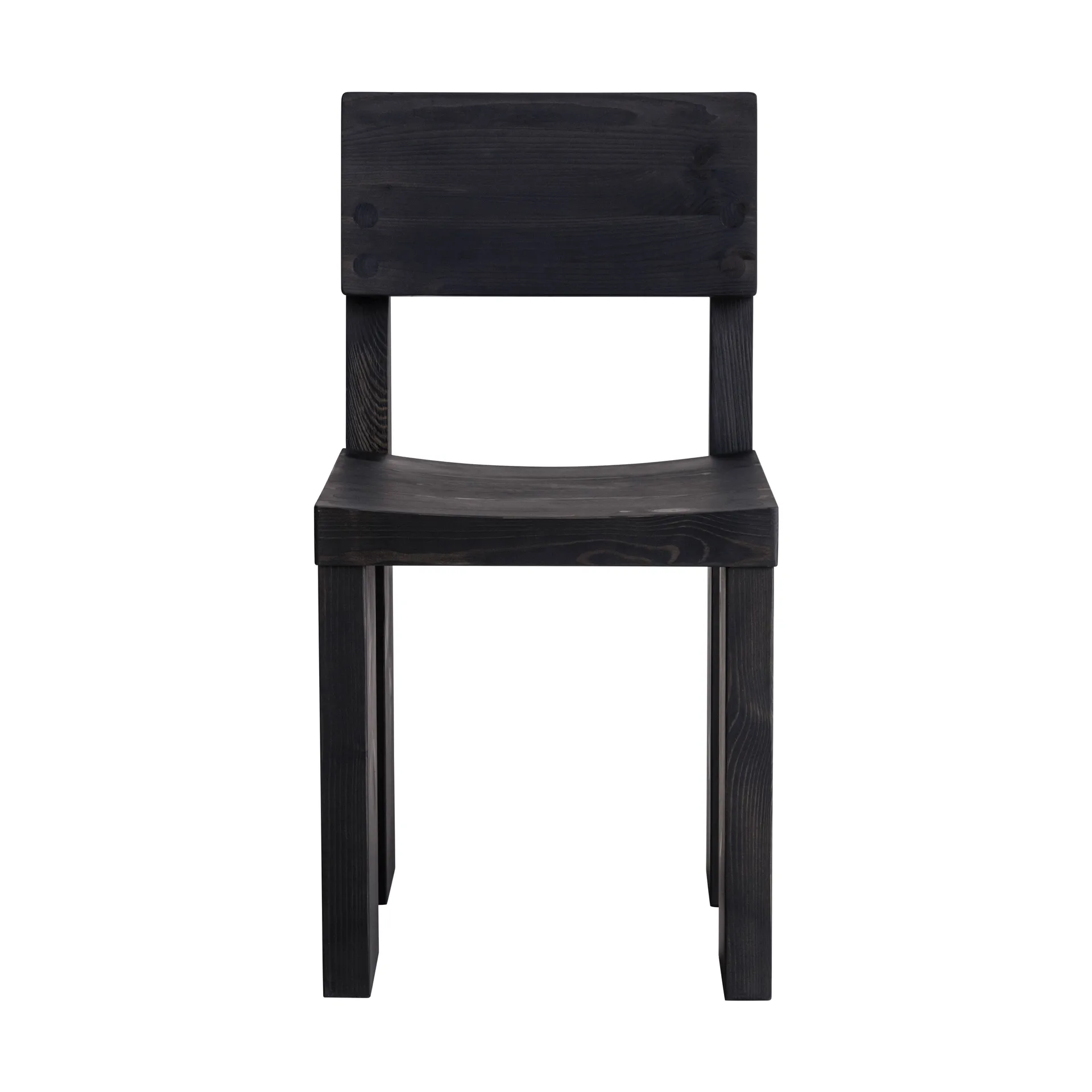 001 Dining Chair Stuhl, Schwarz gebeizte Kiefer Vaarnii