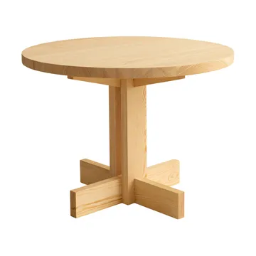 001 Dining Table Esstisch - Matt geöltes Wachs-Kiefernholz, Ø100 x 74 cm - Vaarnii