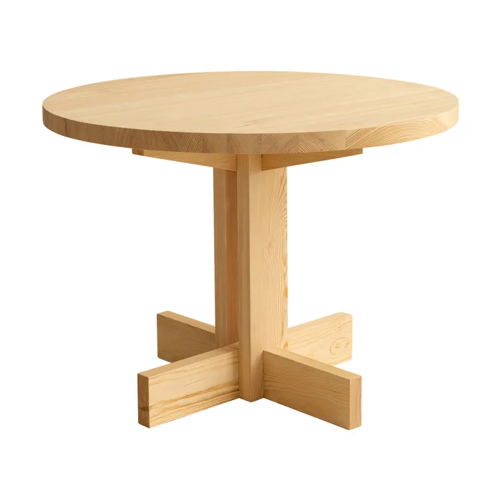 001 Dining Table Esstisch - Matt geöltes Wachs-Kiefernholz, Ø100 x 74 cm - Vaarnii