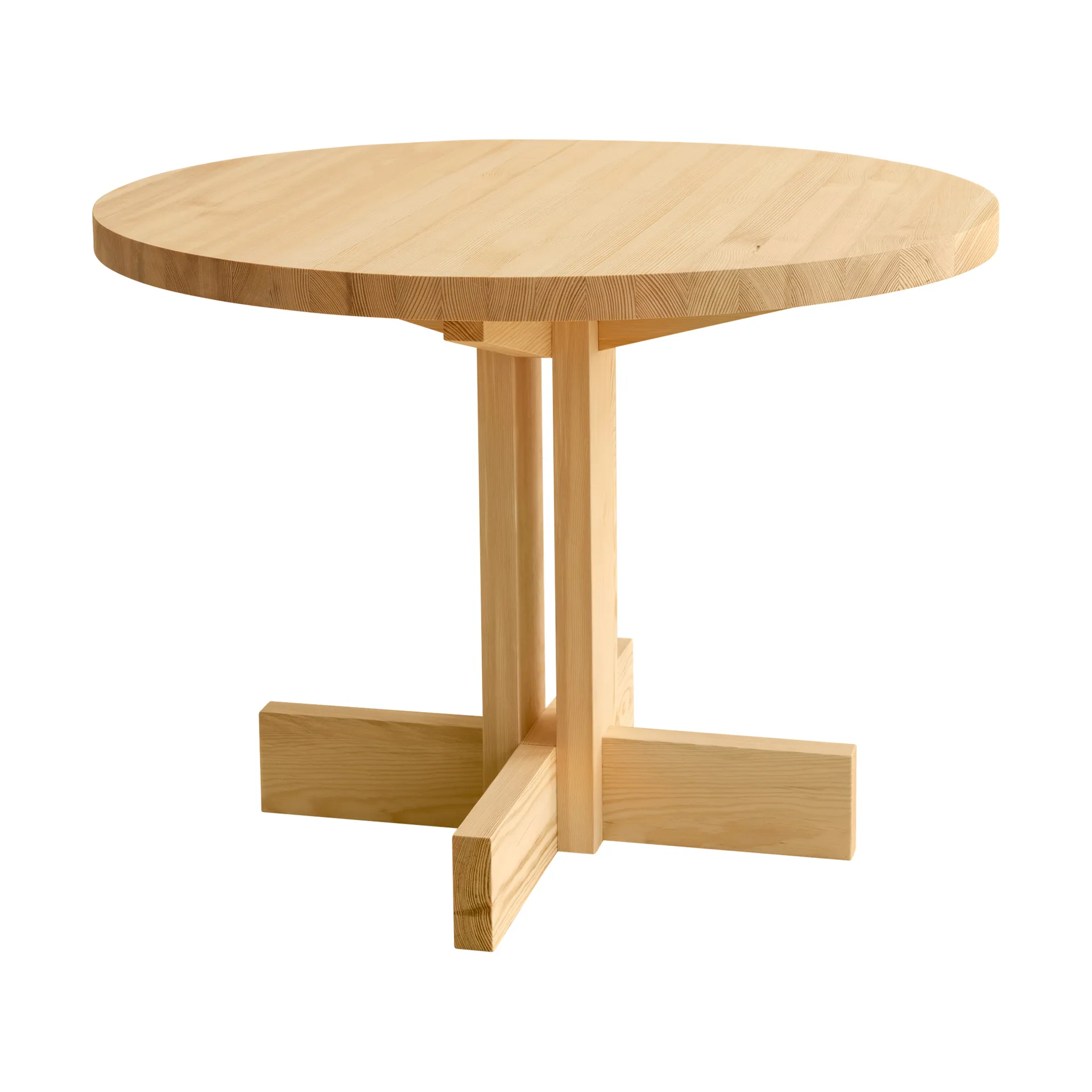 001 Dining Table Esstisch, Matt geöltes Wachs-Kiefernholz, Ø100 x 74 cm Vaarnii