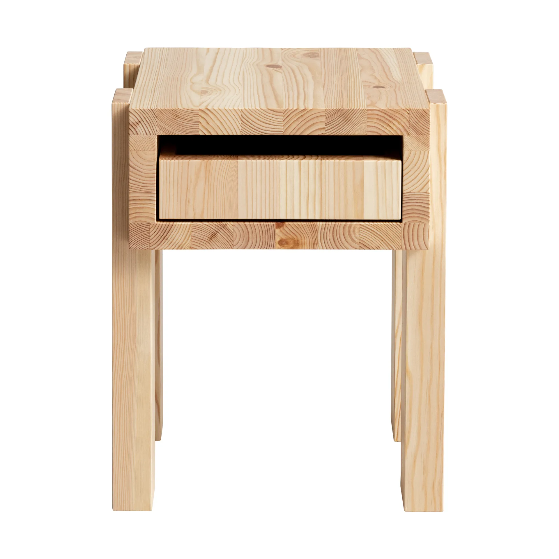 003 Stilts Side Table Beistelltisch, Matt geöltes Wachs Kiefer 40x36x45 cm Vaarnii
