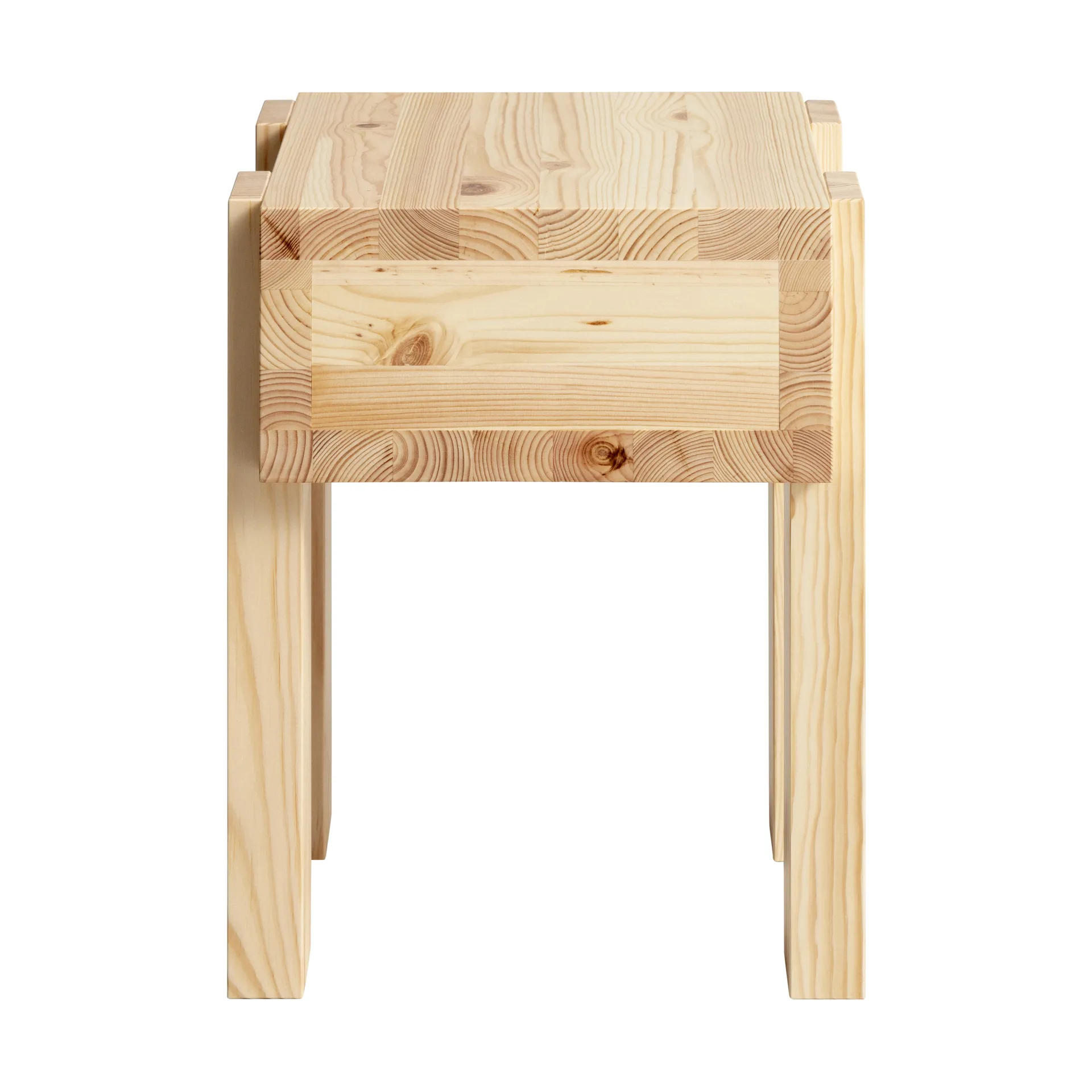 003 Stilts Side Table Beistelltisch, Matt geöltes Wachs Kiefer 40x36x45 cm Vaarnii