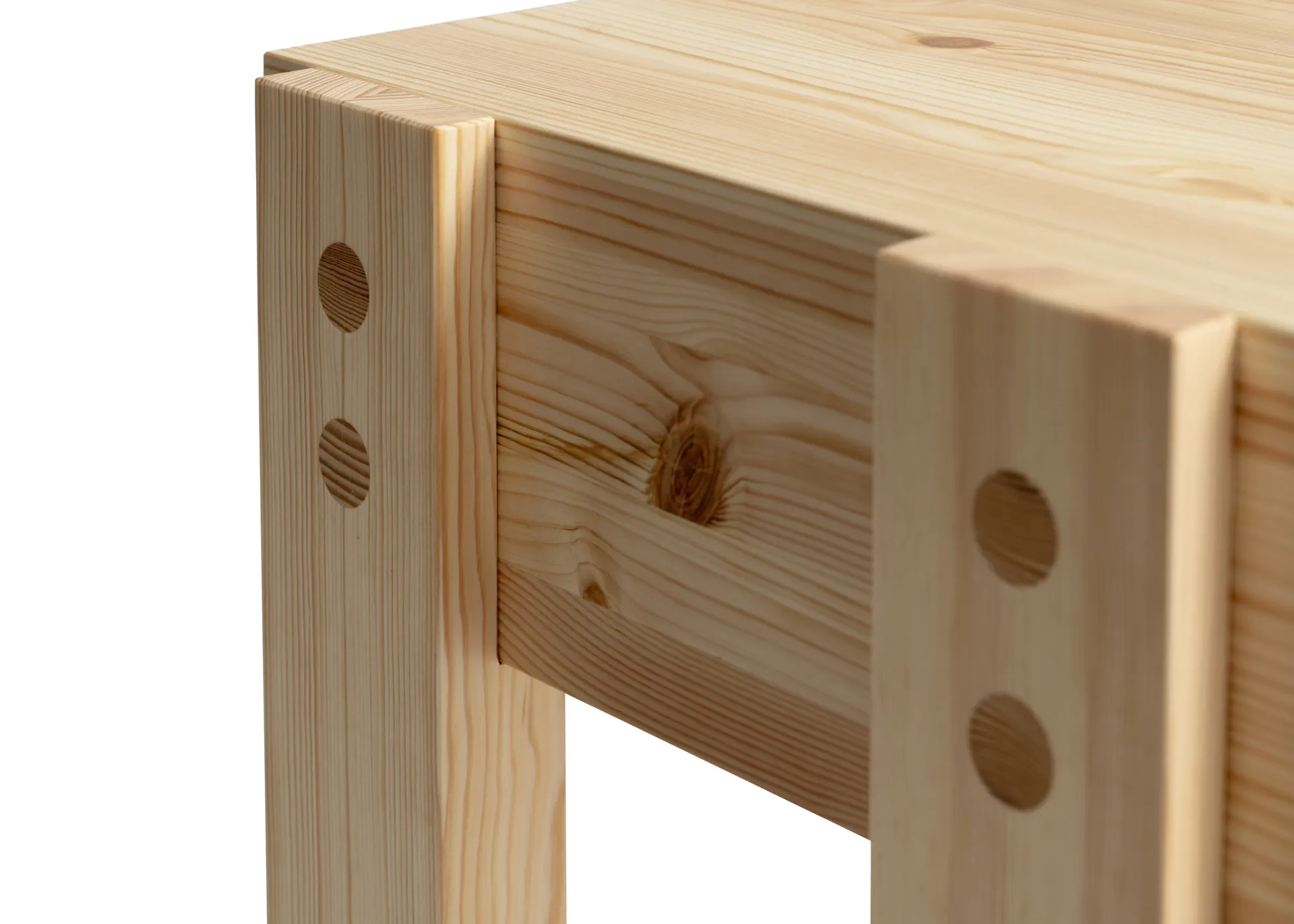 003 Stilts Side Table Beistelltisch, Matt geöltes Wachs Kiefer 40x36x45 cm Vaarnii