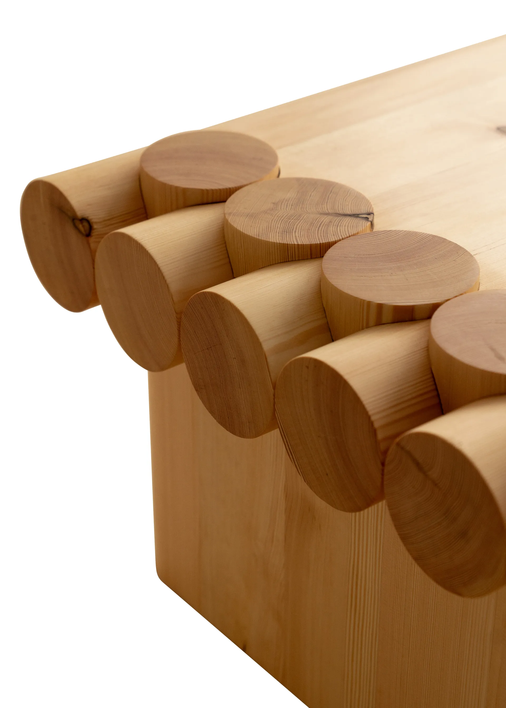 004 Coffee Table Couchtisch, Matt geöltes Wachs-Kiefernholz, 120x80x35 cm Vaarnii