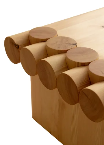 004 Coffee Table Couchtisch - Matt geöltes Wachs-Kiefernholz, 120x80x35 cm - Vaarnii