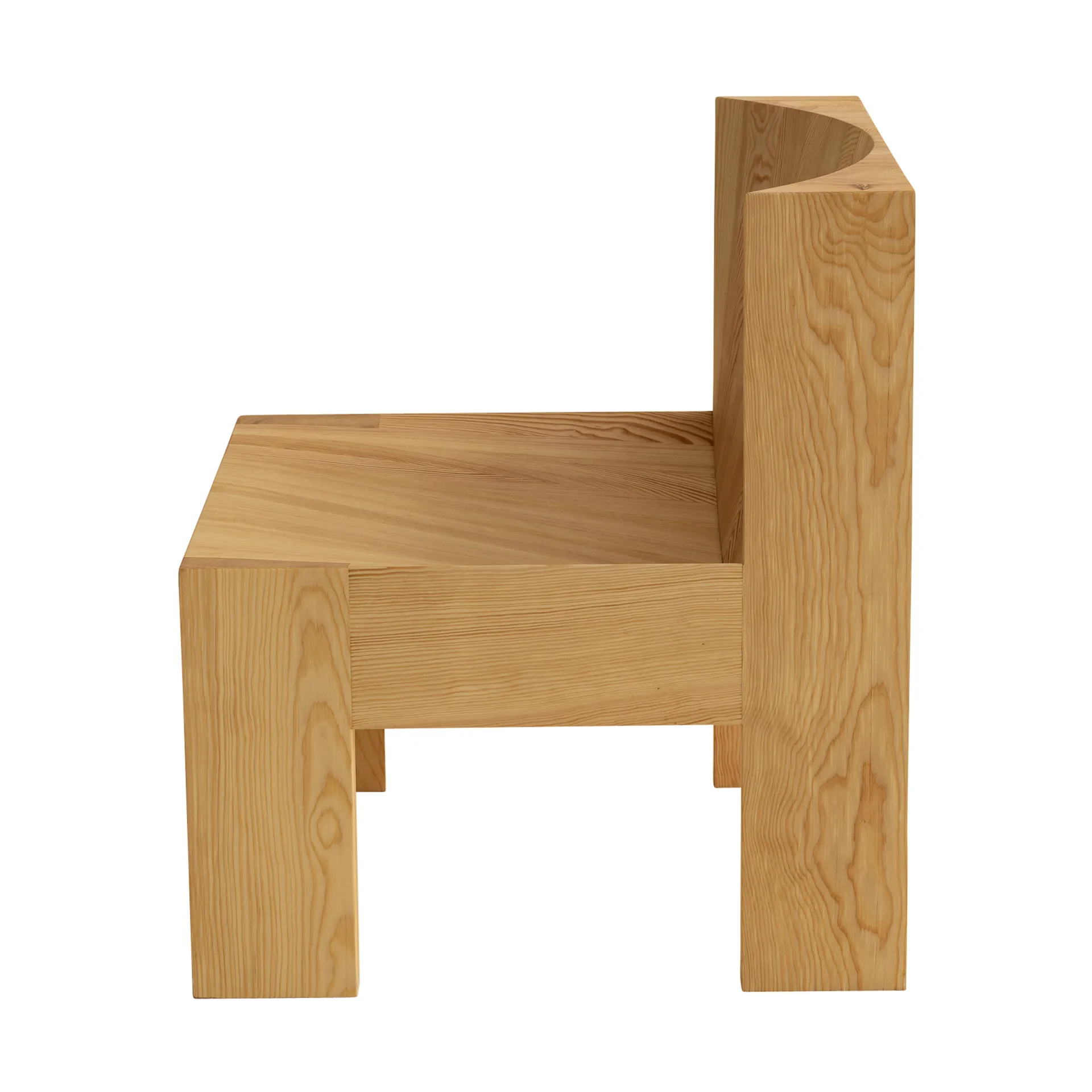 005 Lounge Chair Loungesessel, Matt geöltes Wachs-Kiefernholz Vaarnii