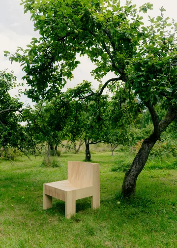 005 Lounge Chair Loungesessel - Matt geöltes Wachs-Kiefernholz - Vaarnii