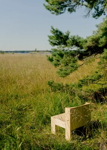 005 Lounge Chair Loungesessel - Matt geöltes Wachs-Kiefernholz - Vaarnii