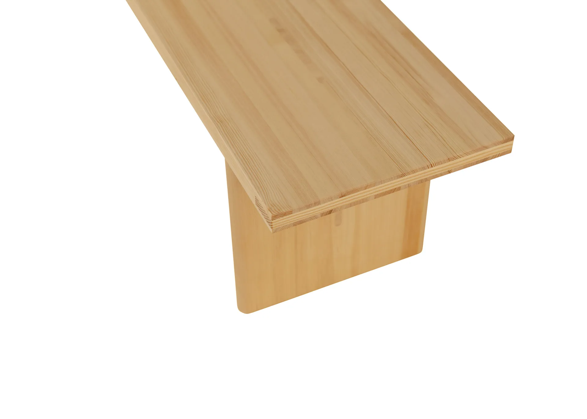 012 Kolmio Bench Bank, Matt geölwachs­te Kiefer, 176x42x45 cm Vaarnii