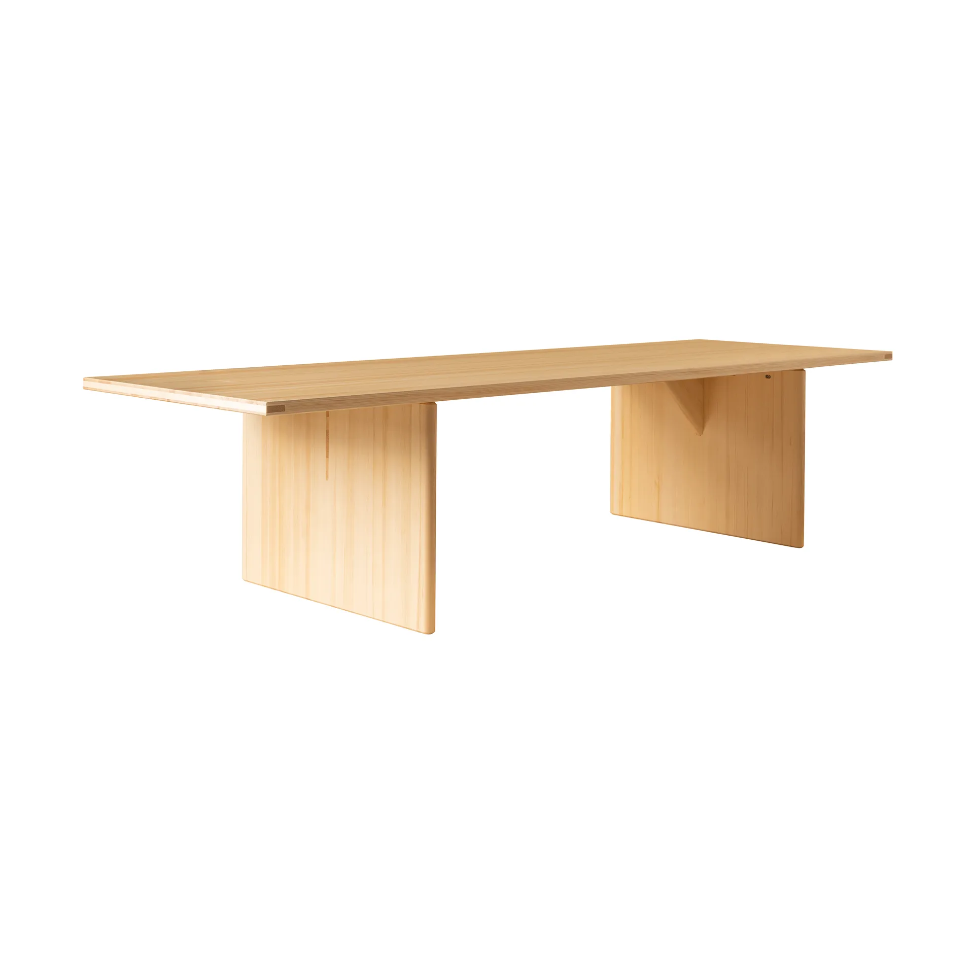 012 Kolmio Dining Table Tisch, Matt geölte Fichte, 305x99x72 cm Vaarnii
