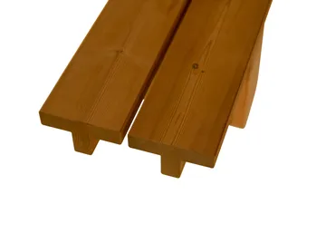 013 Osa Outdoor Bench Bank - Thermobehandeltes Kiefernholz, 333x37x49 cm - Vaarnii