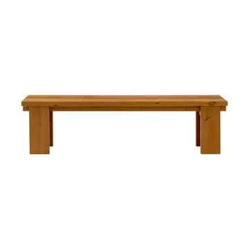 013 Osa Outdoor Bench Bank - Wärmebehandeltes Kiefernholz, 182x37x49 cm - Vaarnii