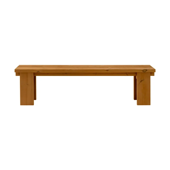 013 Osa Outdoor Bench Bank - Wärmebehandeltes Kiefernholz, 182x37x49 cm - Vaarnii