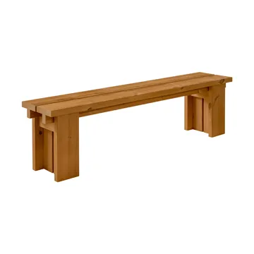 013 Osa Outdoor Bench Bank - Wärmebehandeltes Kiefernholz, 182x37x49 cm - Vaarnii
