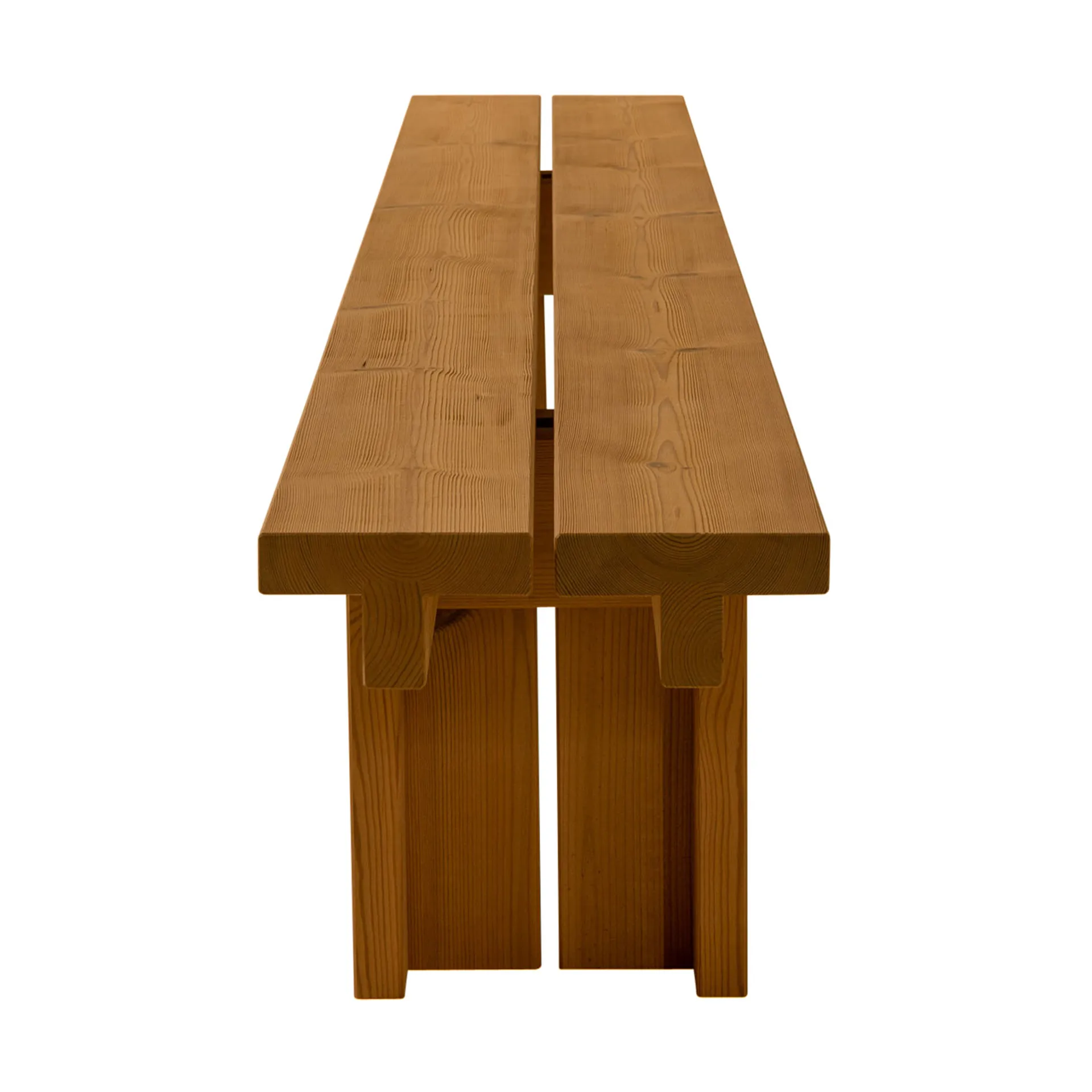 013 Osa Outdoor Bench Bank, Wärmebehandeltes Kiefernholz, 270x37x49 cm Vaarnii