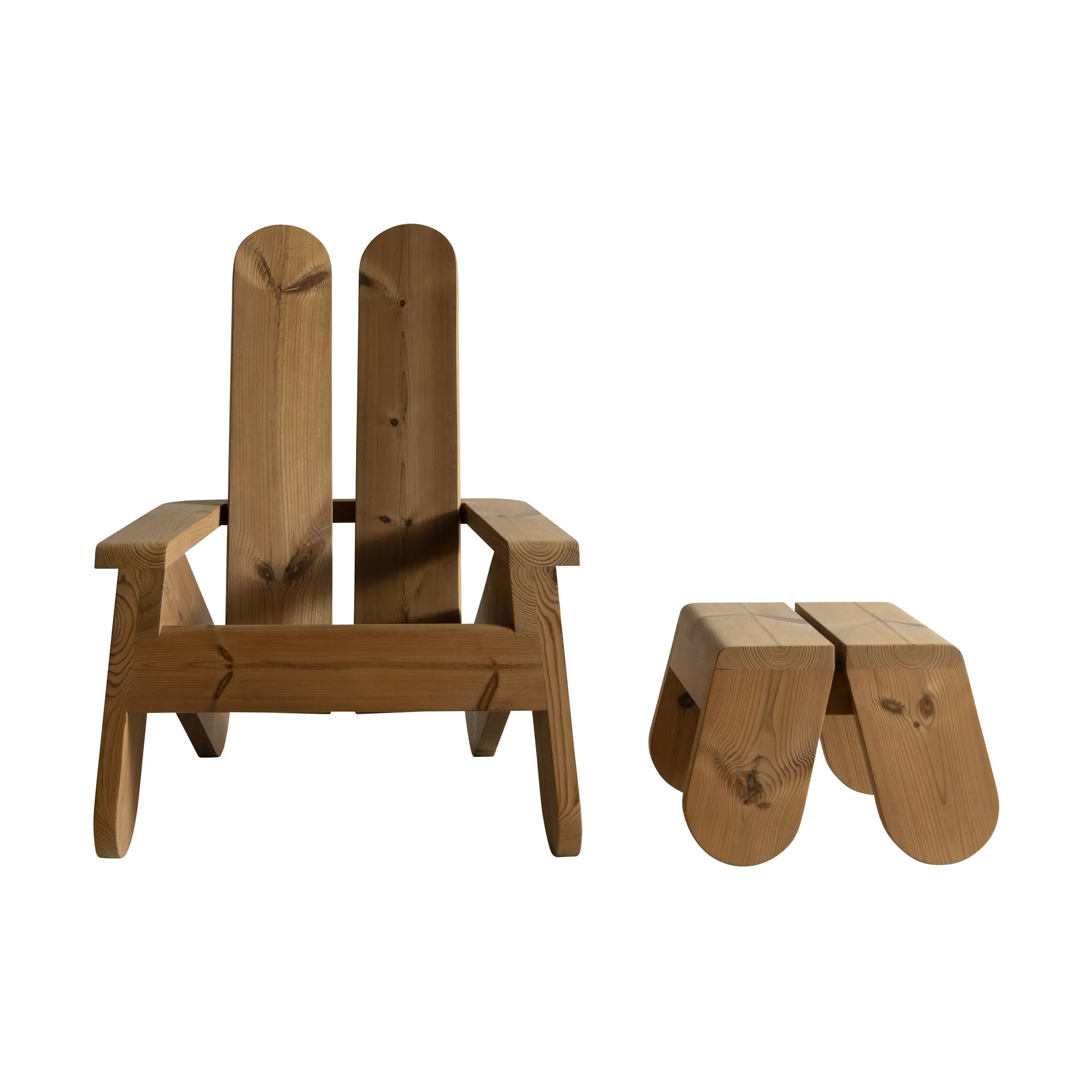 015 Peace Outdoor Lounge Chair Loungesessel, Thermobehandelte Kiefer Vaarnii