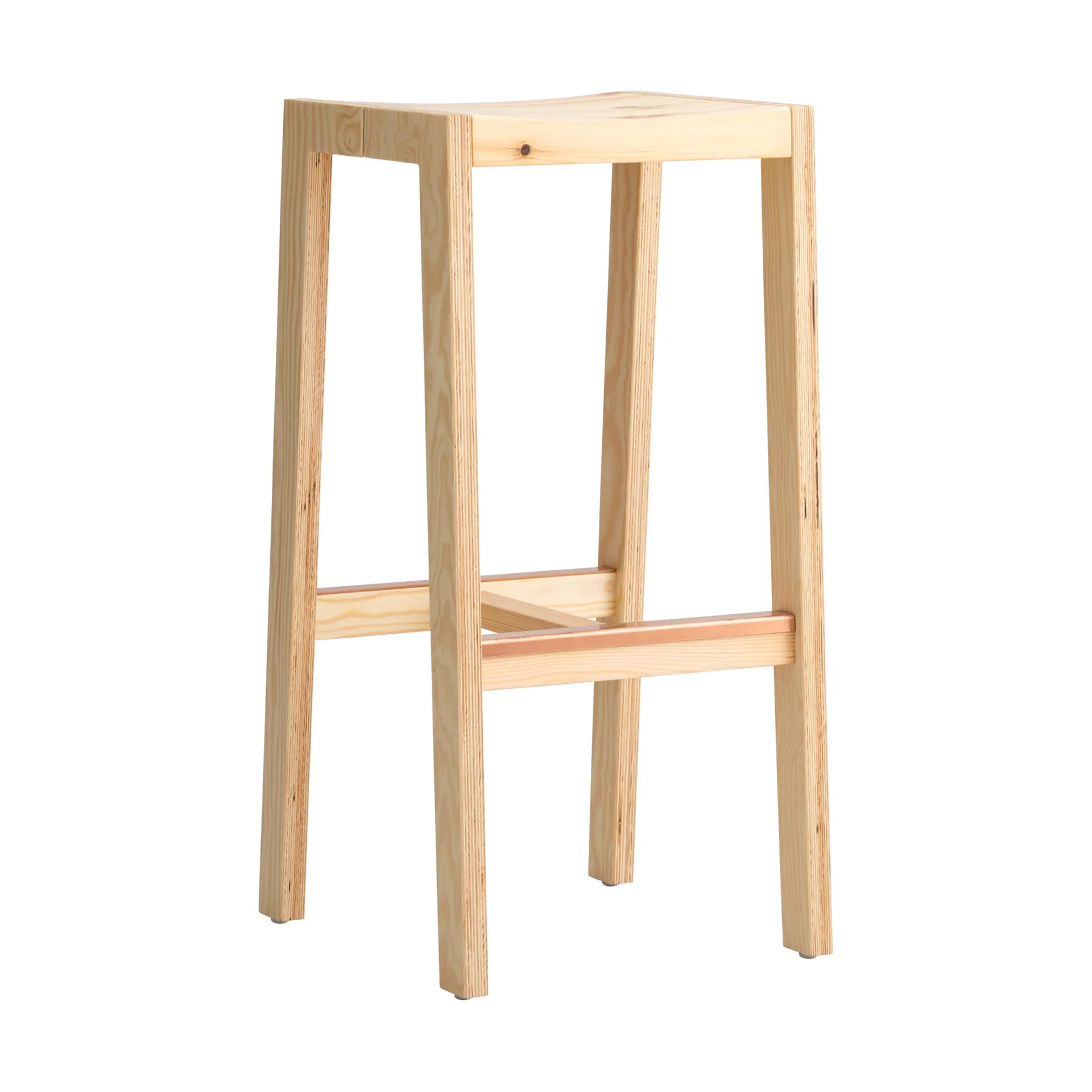 016 Maasto Bar Stool Barhocker, Matt geöltes Wachs-Kiefernholz, 75 cm Vaarnii