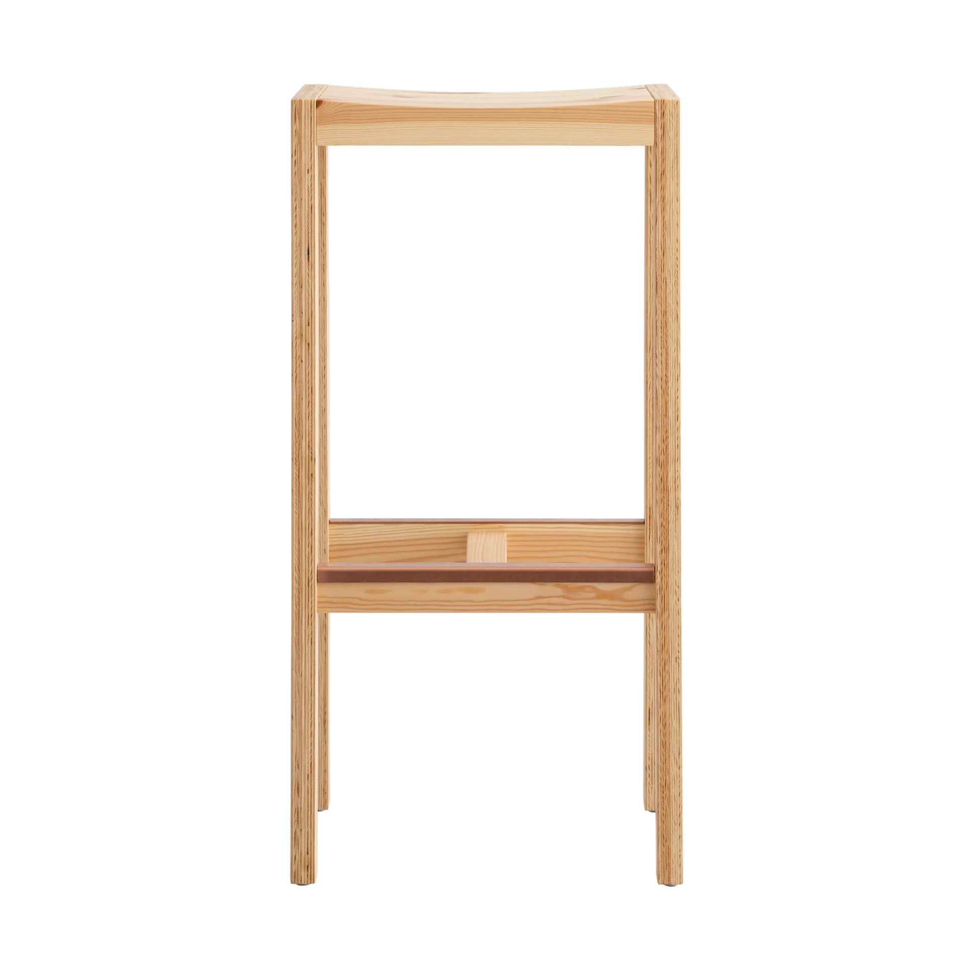 016 Maasto Bar Stool Barhocker, Matt geöltes Wachs-Kiefernholz, 75 cm Vaarnii