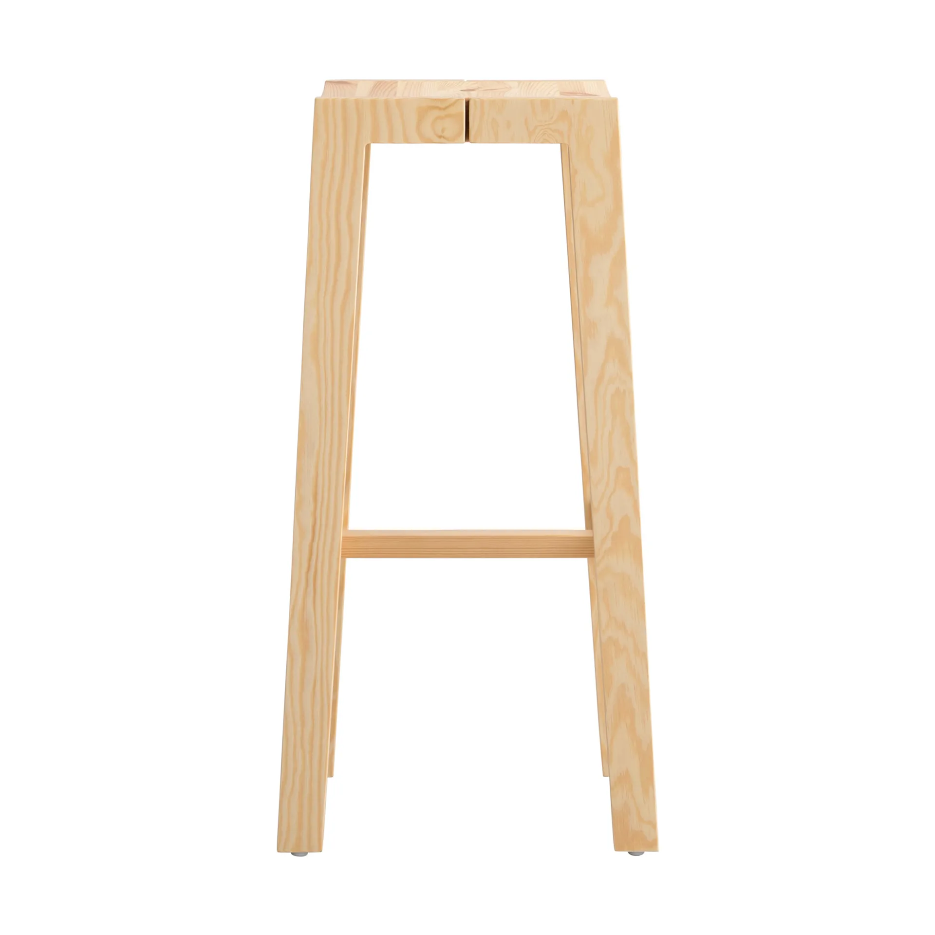016 Maasto Bar Stool Barhocker, Matt geöltes Wachs-Kiefernholz, 75 cm Vaarnii